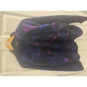 Vintage REI Floral Pattern Fleece Pullover Jacket
